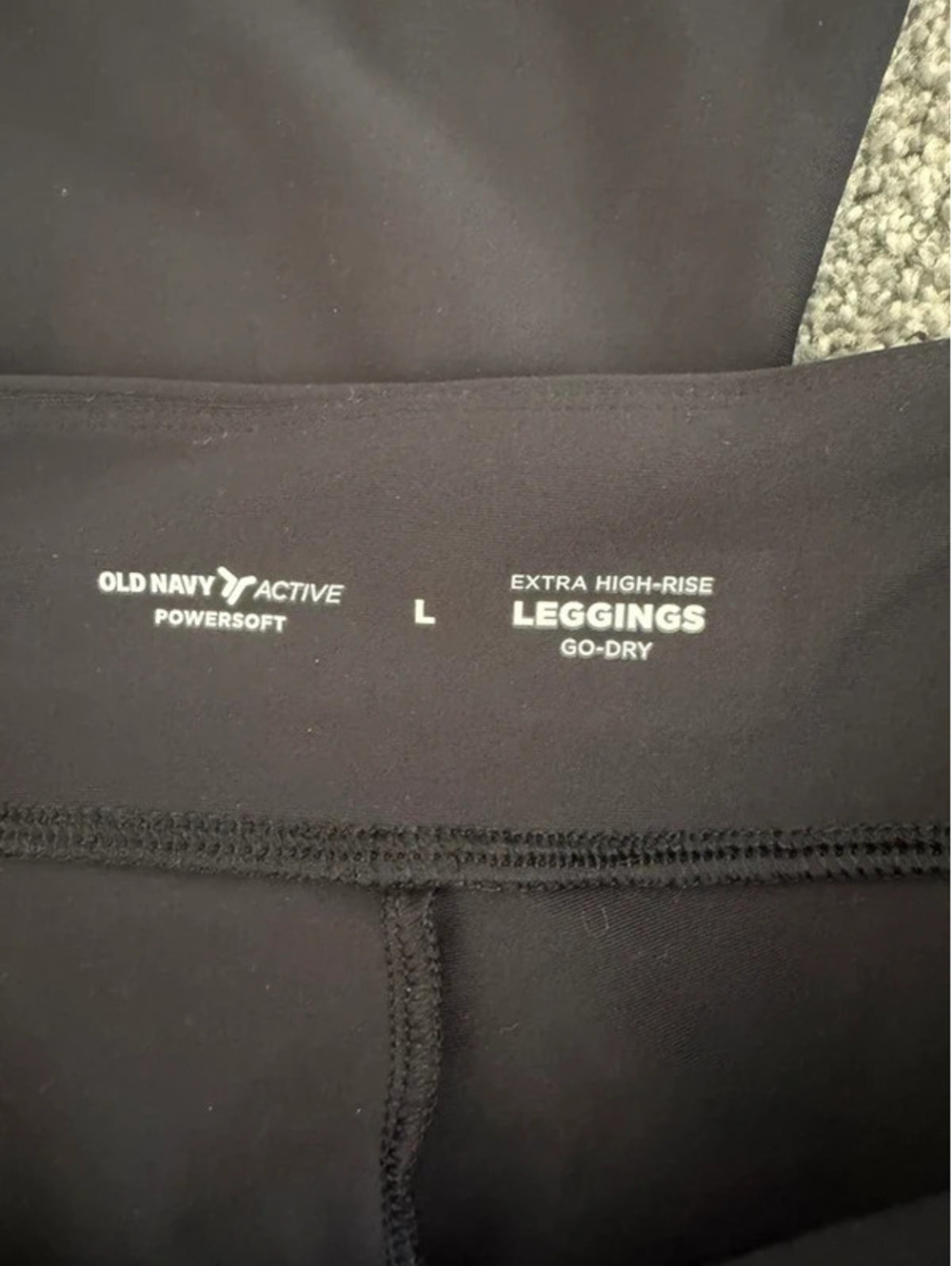 NWT! Women’s Old Navy black extra high rise black leggings Large - Picture 3 of 5